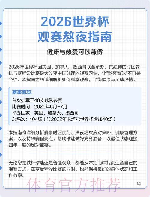 2026世界杯全程直播完整观看指南